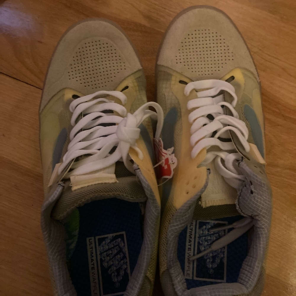 Vans Yellow and Gray Women's Sneakers - Picture 3 of 4
